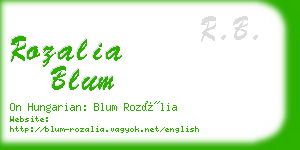 rozalia blum business card